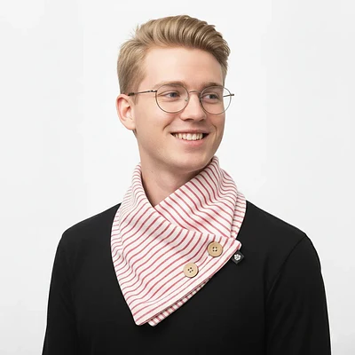 Cachecol Bandana Listrado Rosa