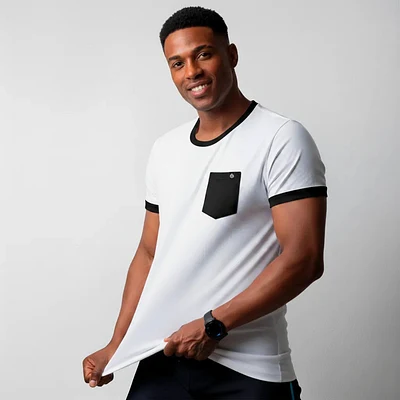 Camiseta com Bolso Branca